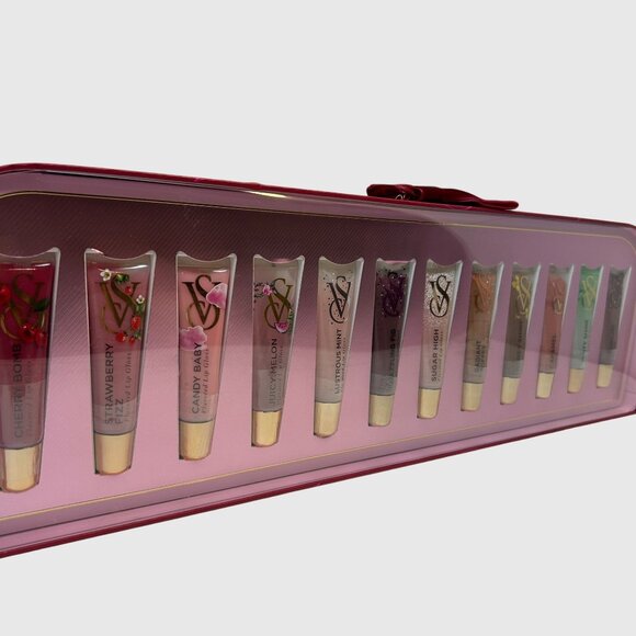 Victoria's Secret 12-Piece Lip Gloss Set Gift Box 2025 Various Shades & Flavors - Picture 3 of 6